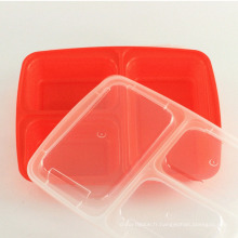 Congélateur à micro-ondes de 32oz sûr et lave-vaisselle récipient de nourriture à emporter, boîtes à lunch en plastique bento avec couvercles et contrôle des portions